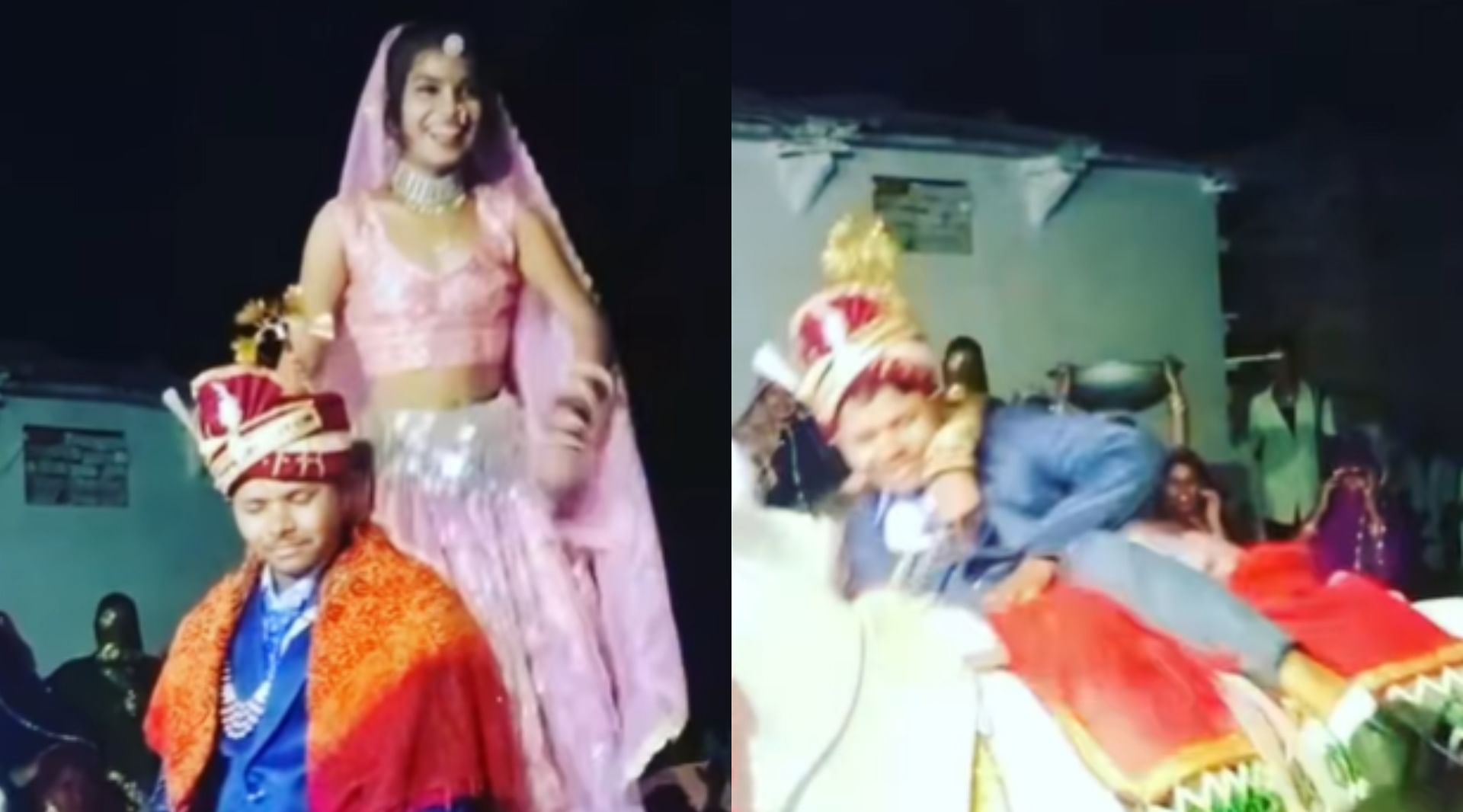 Viral Video: bride started dancing while standing on a mare with the groom