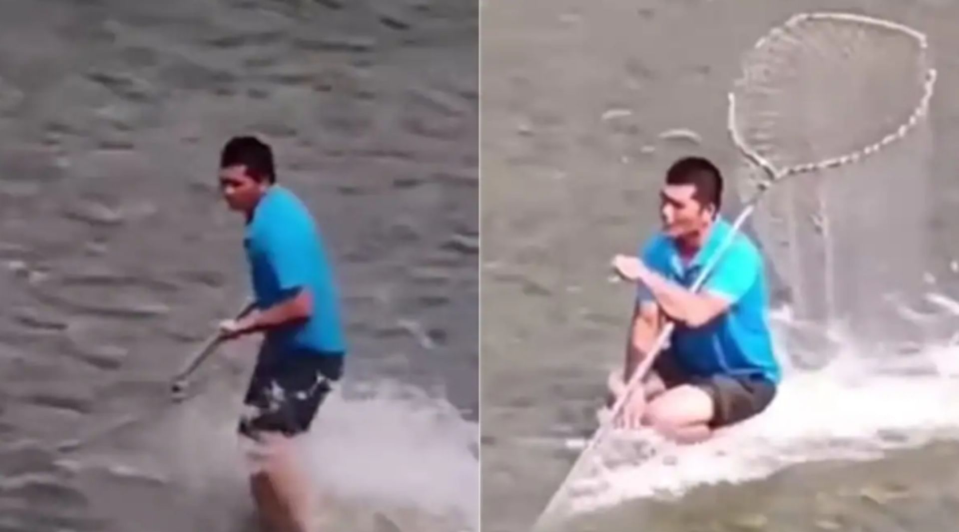 man is running on the water video viral on internet know what is the reality