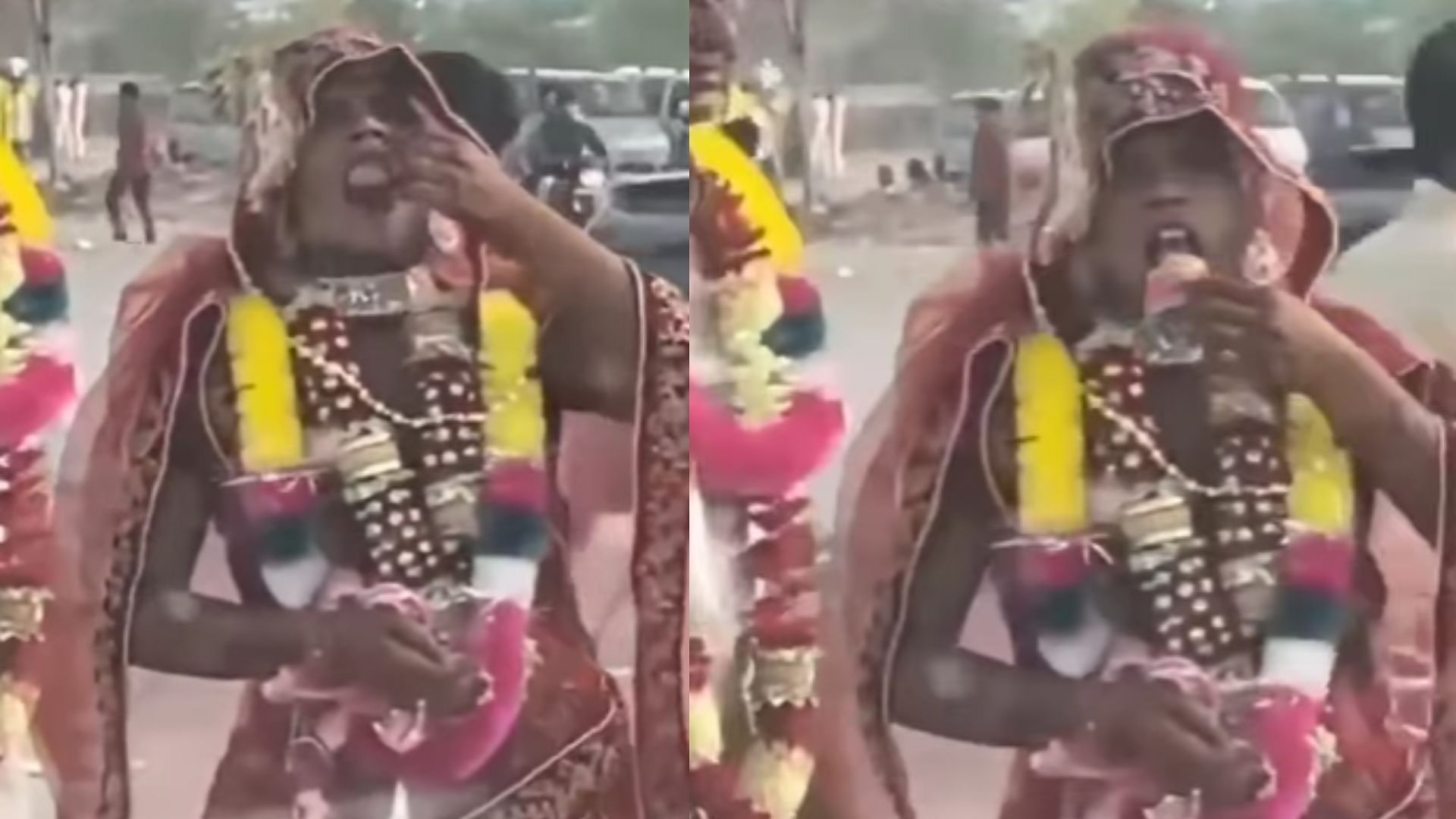 Bride eating gutka video viral dulhan ne khaya gukta funny bride video