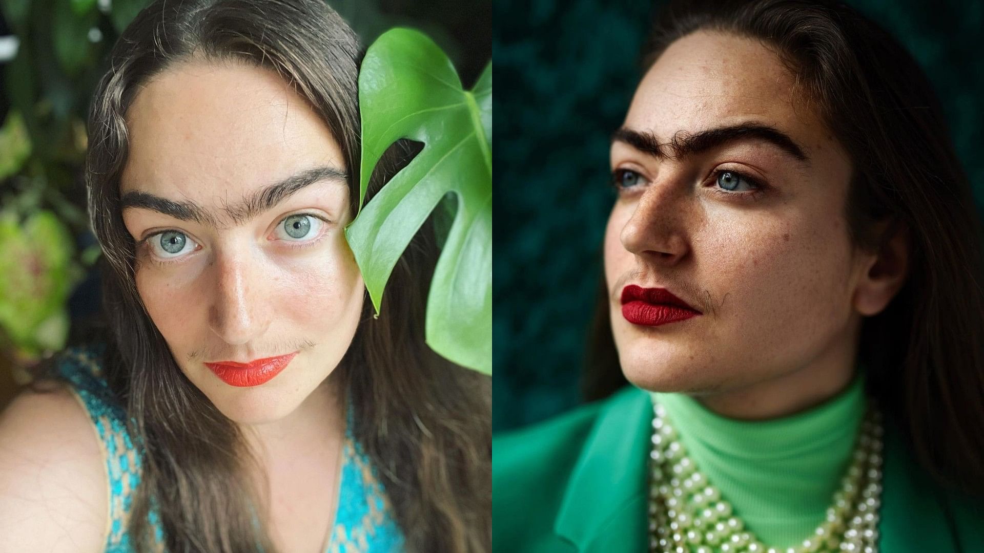 woman refuse to shave moustache and unibrow said it is advantageous