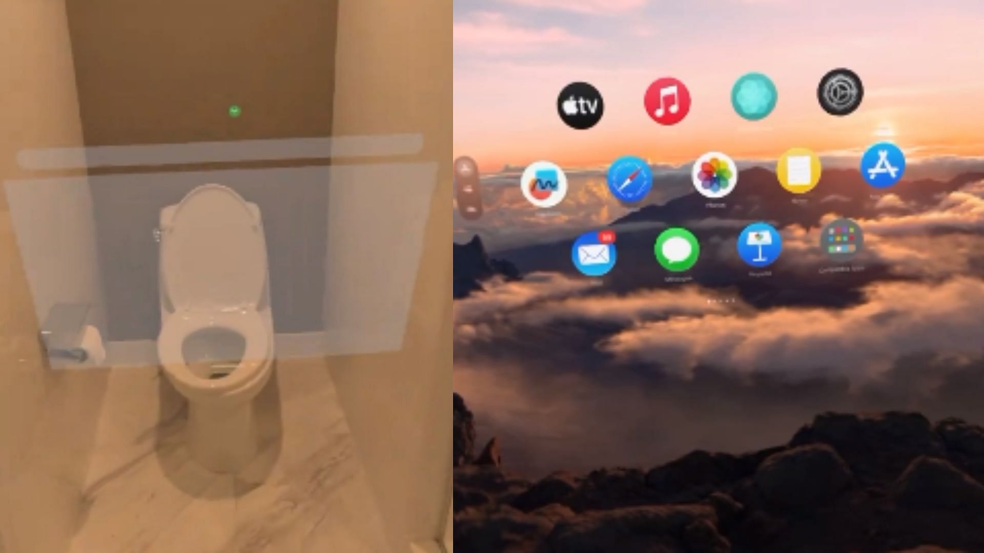 apple vision pro is best toilet gadget apple vision pro viral video