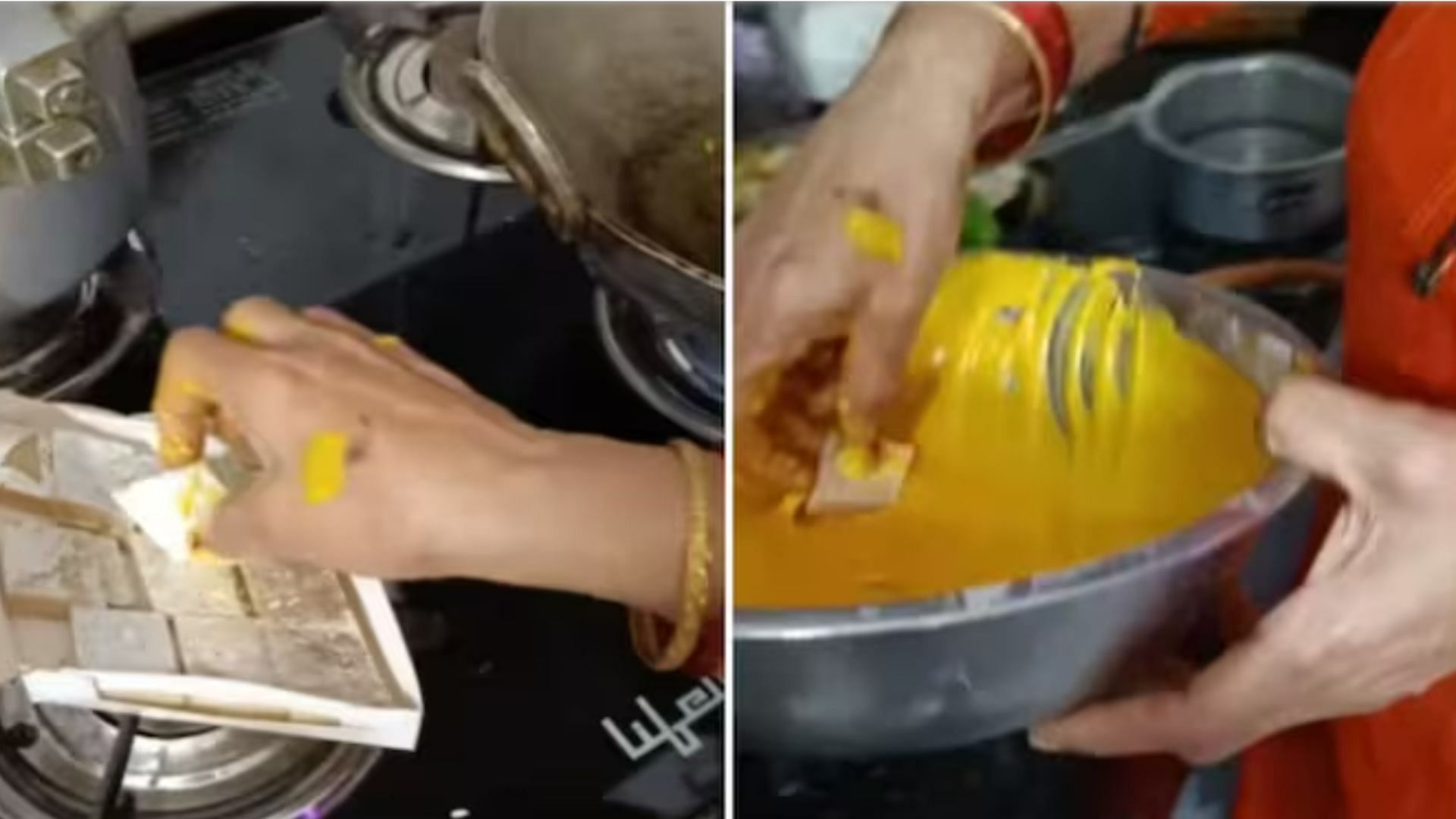 kaju katli bhajiyas cooking video goes viral kaju katli pakoda recipe