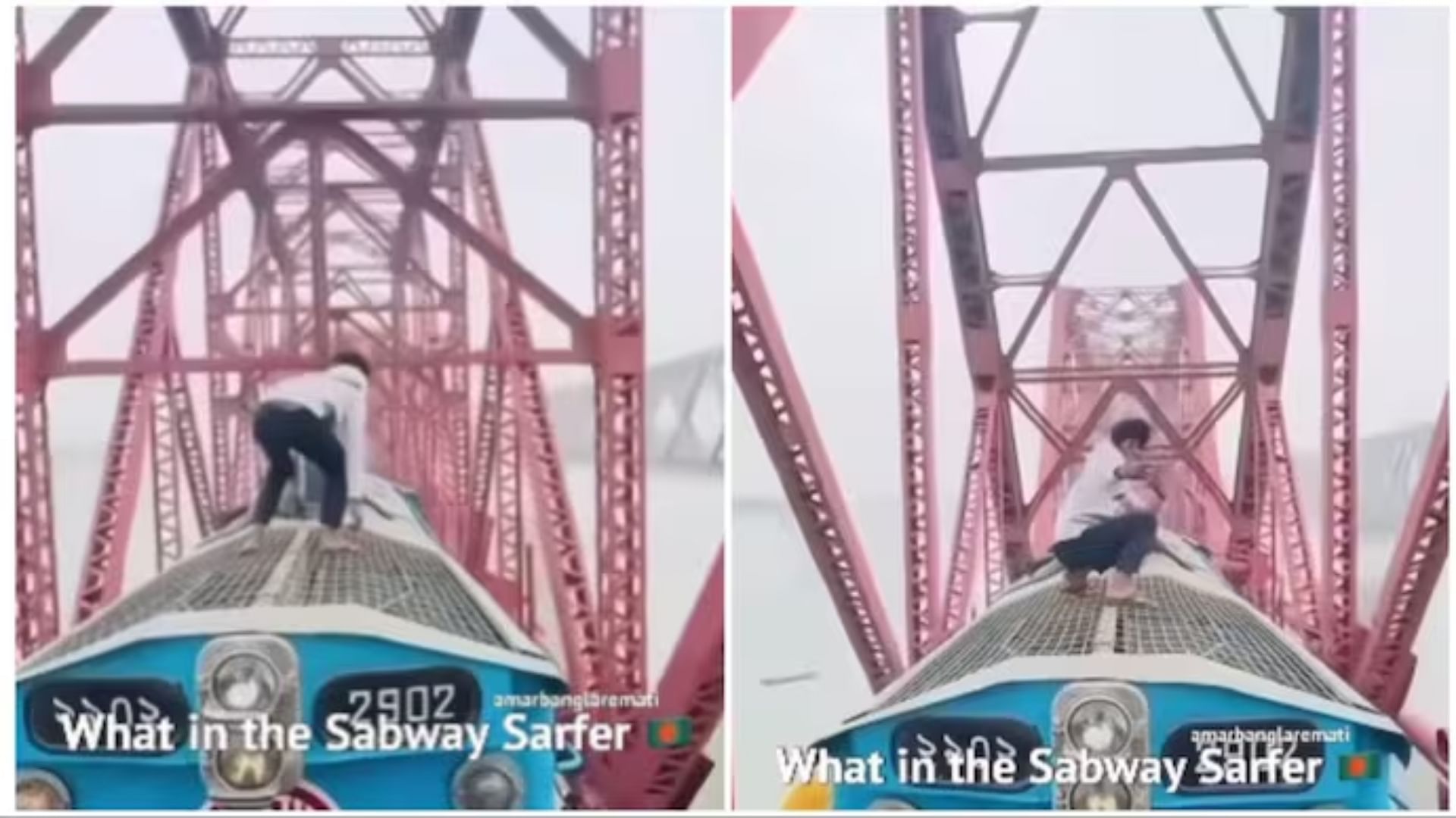Viral Video: Bangladesh man recreates Subway Surfers stunt on moving train video goes viral