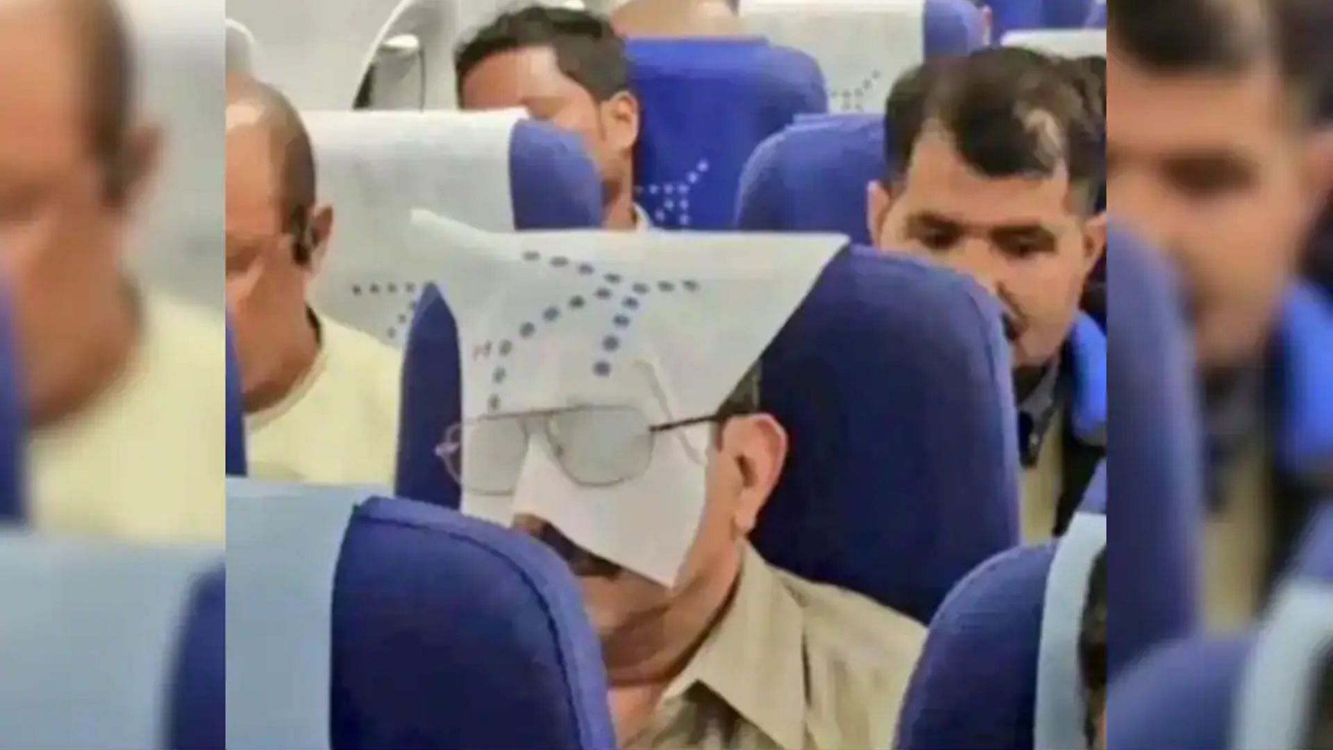 indigo passenger used eye mask hack to sleep funny desi jugaad video goes viral
