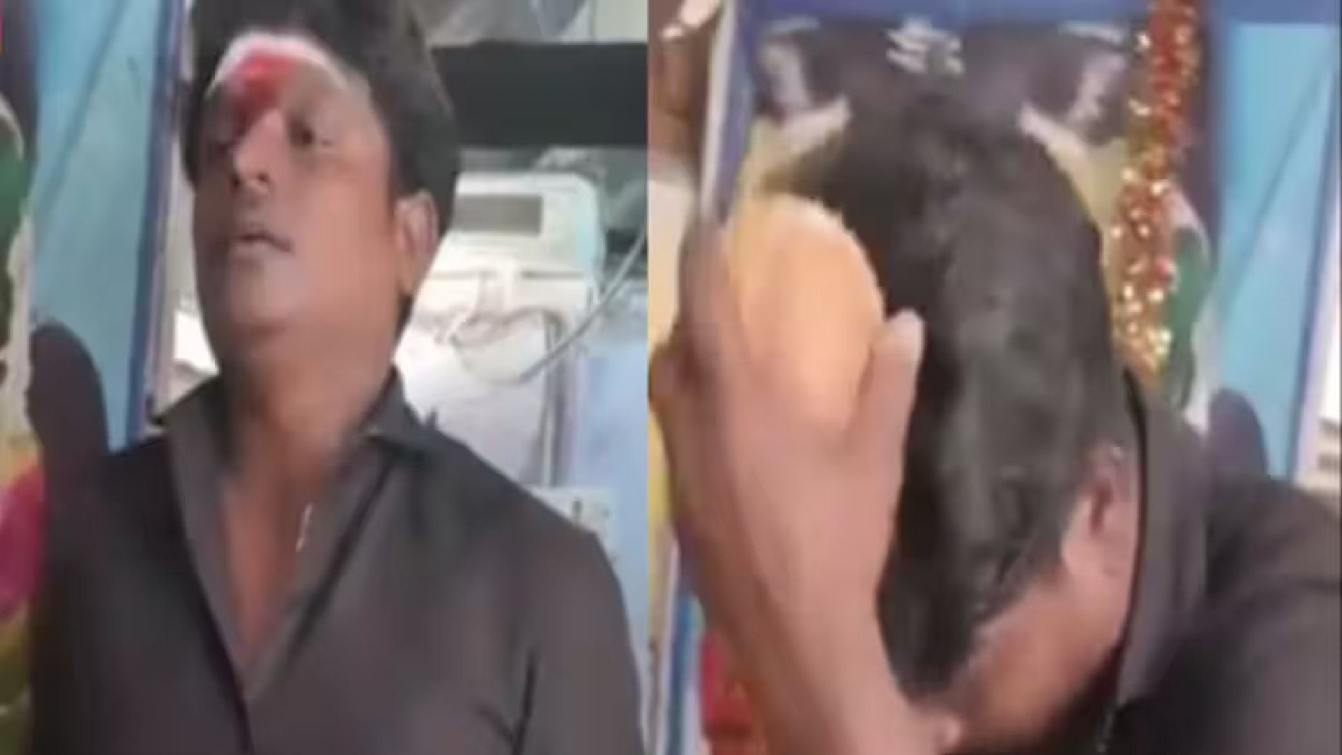 Man Cracked A Coconut With Forehead And Fainted Seconds Later During Puja Watch Viral Video