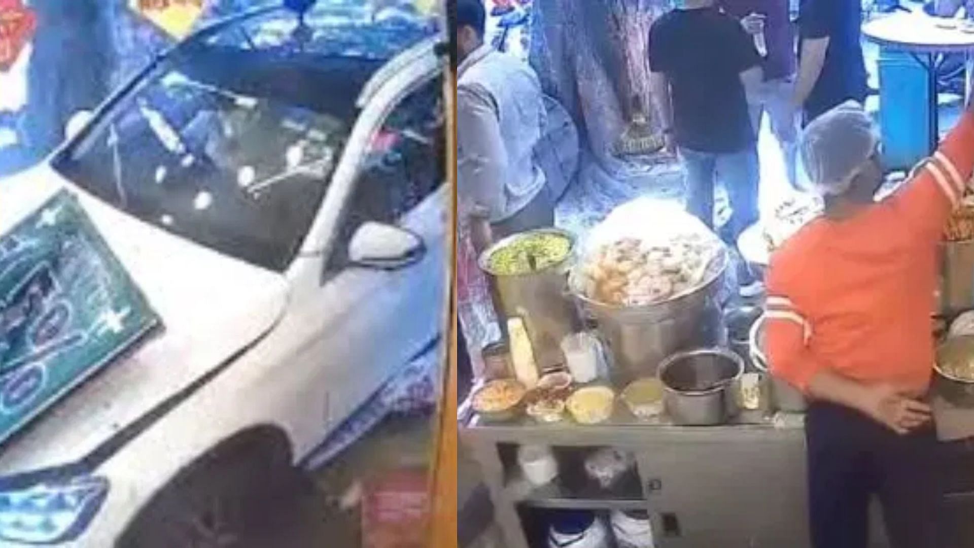 Accident Video delhi civil line kachori shop accident video goes viral