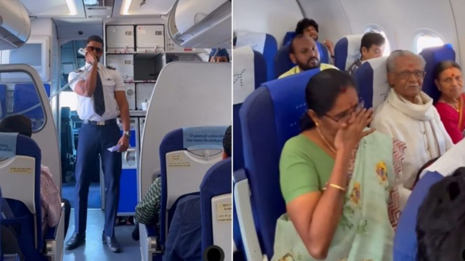 Emotional Video: Indigo Pilot Mother Started Crying After Listening To Special Announcement Made By Her Son