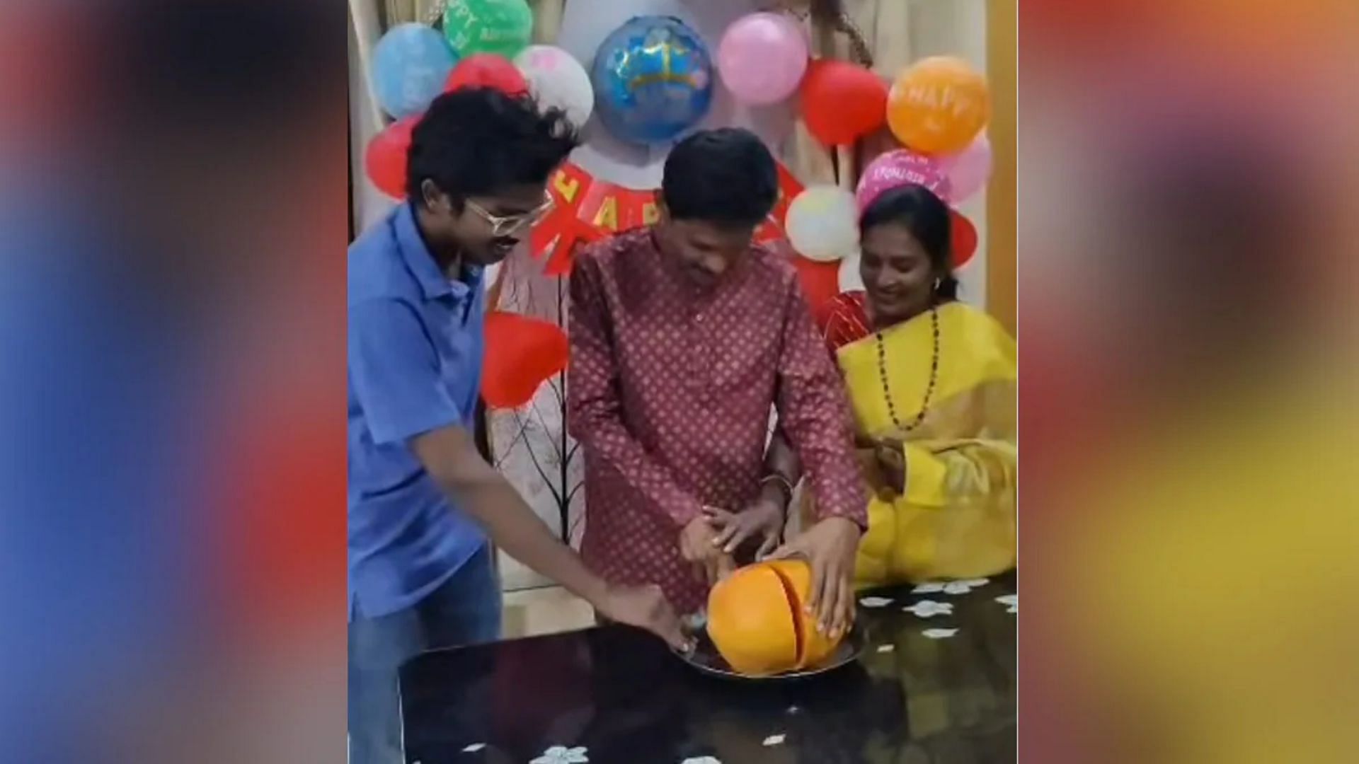 Man cuts papaya instead of cake on birthday video goes viral on social media
