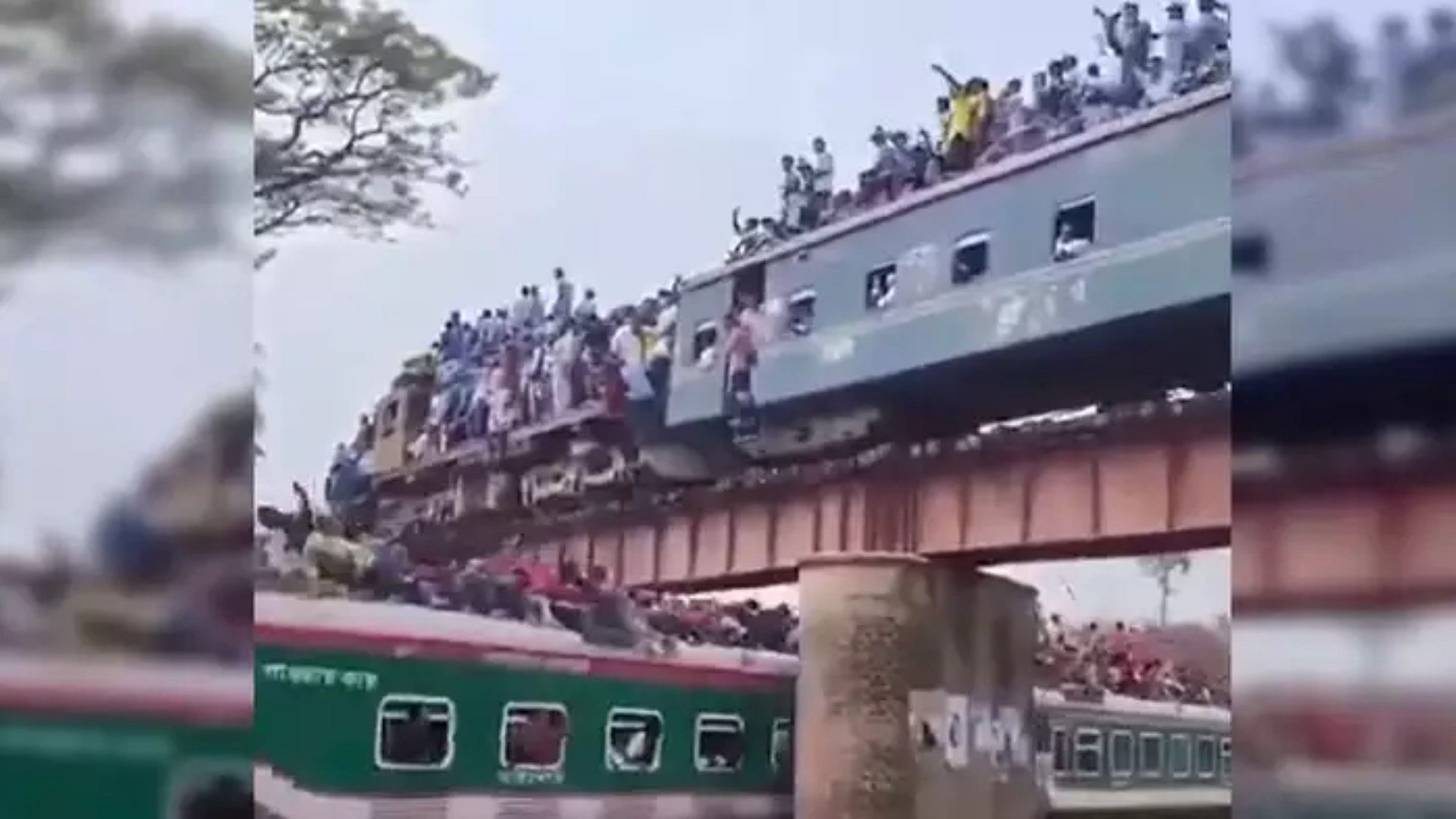 Viral Video: Over Crowded Trains Of Bangladesh Captured In One Frame Watch Viral Video