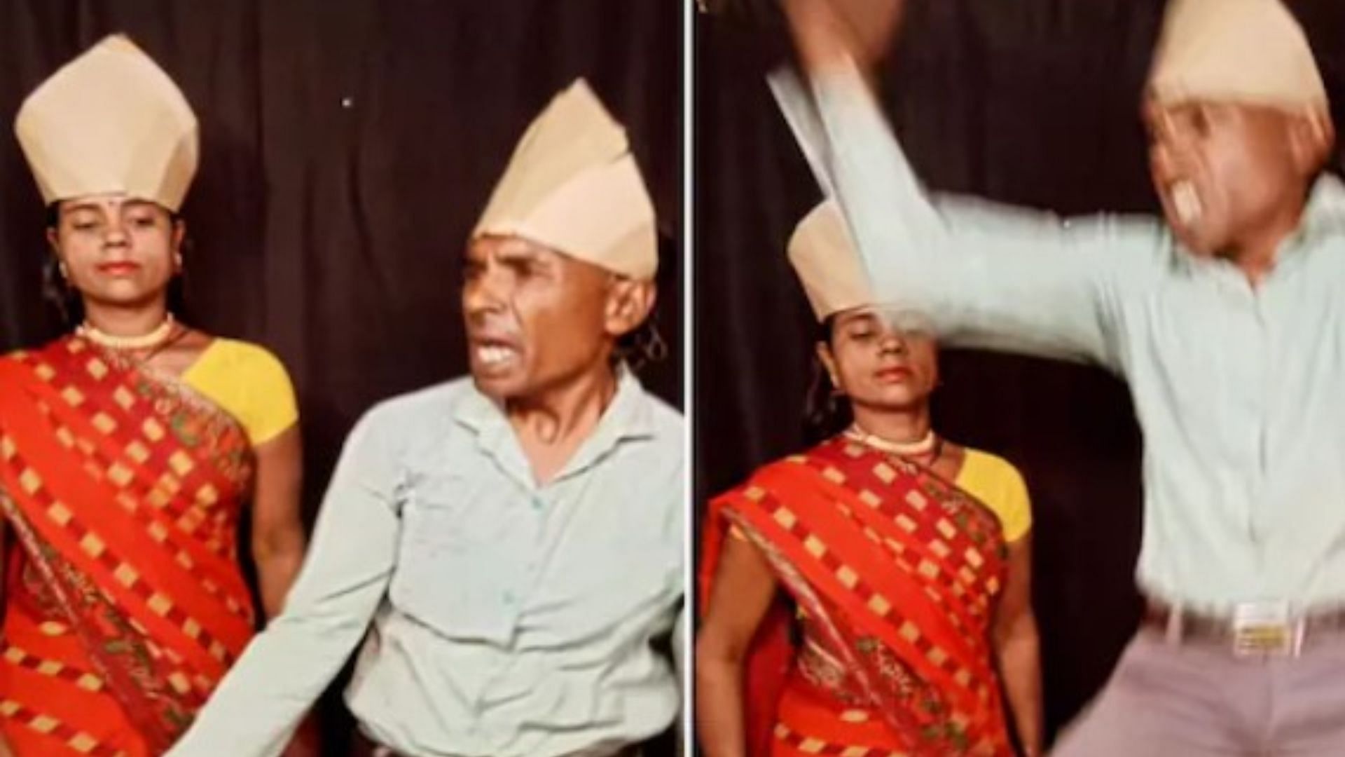 Husband wife did an hilarious dance wearing crowns funny dance video viral