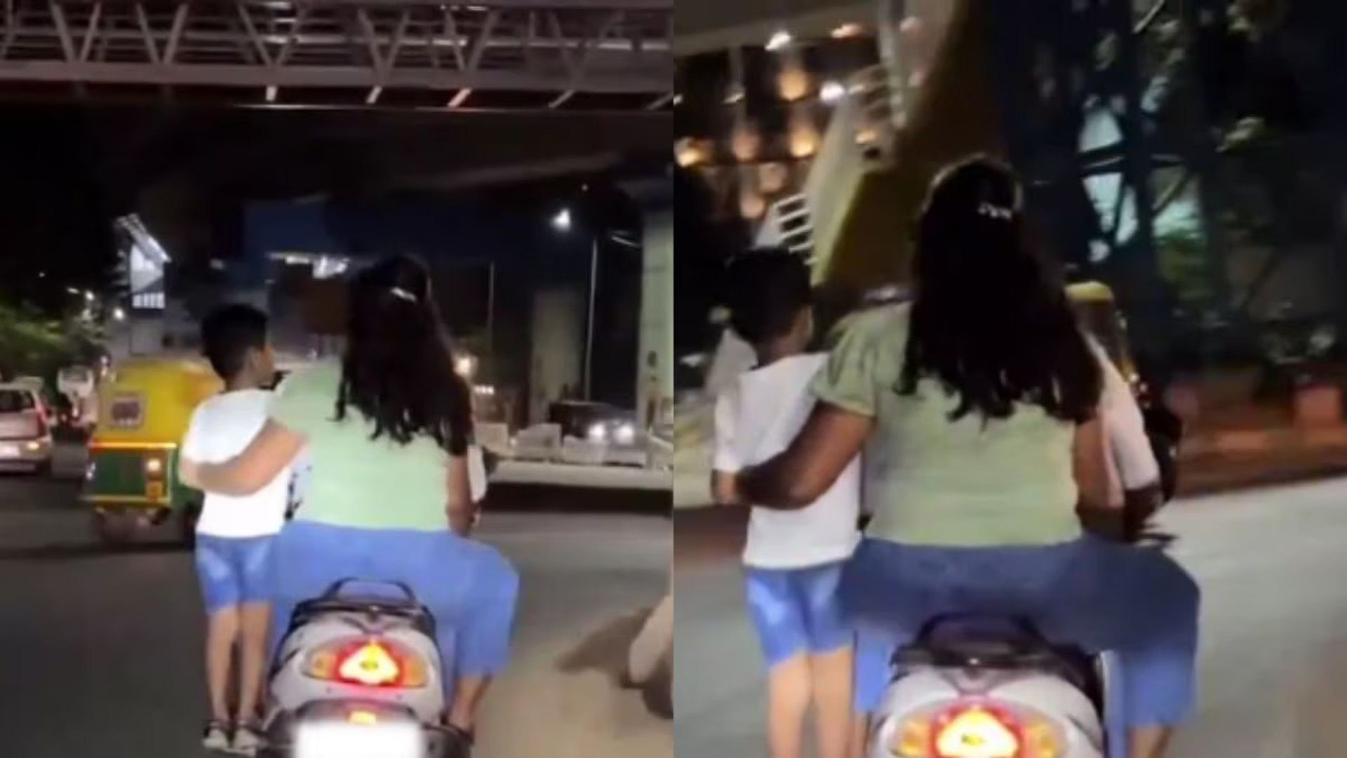Viral Video: Bengaluru couple rides scooter with child standing on footrest, Internet furious