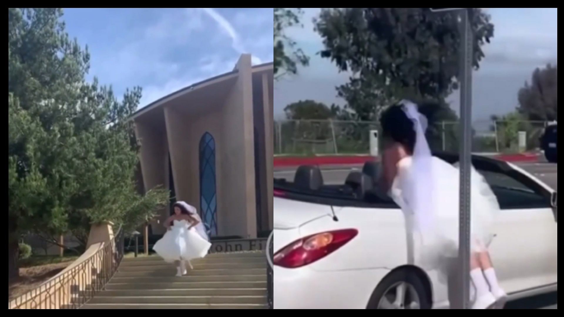 The bride ran away from her wedding in the church video viral on social media