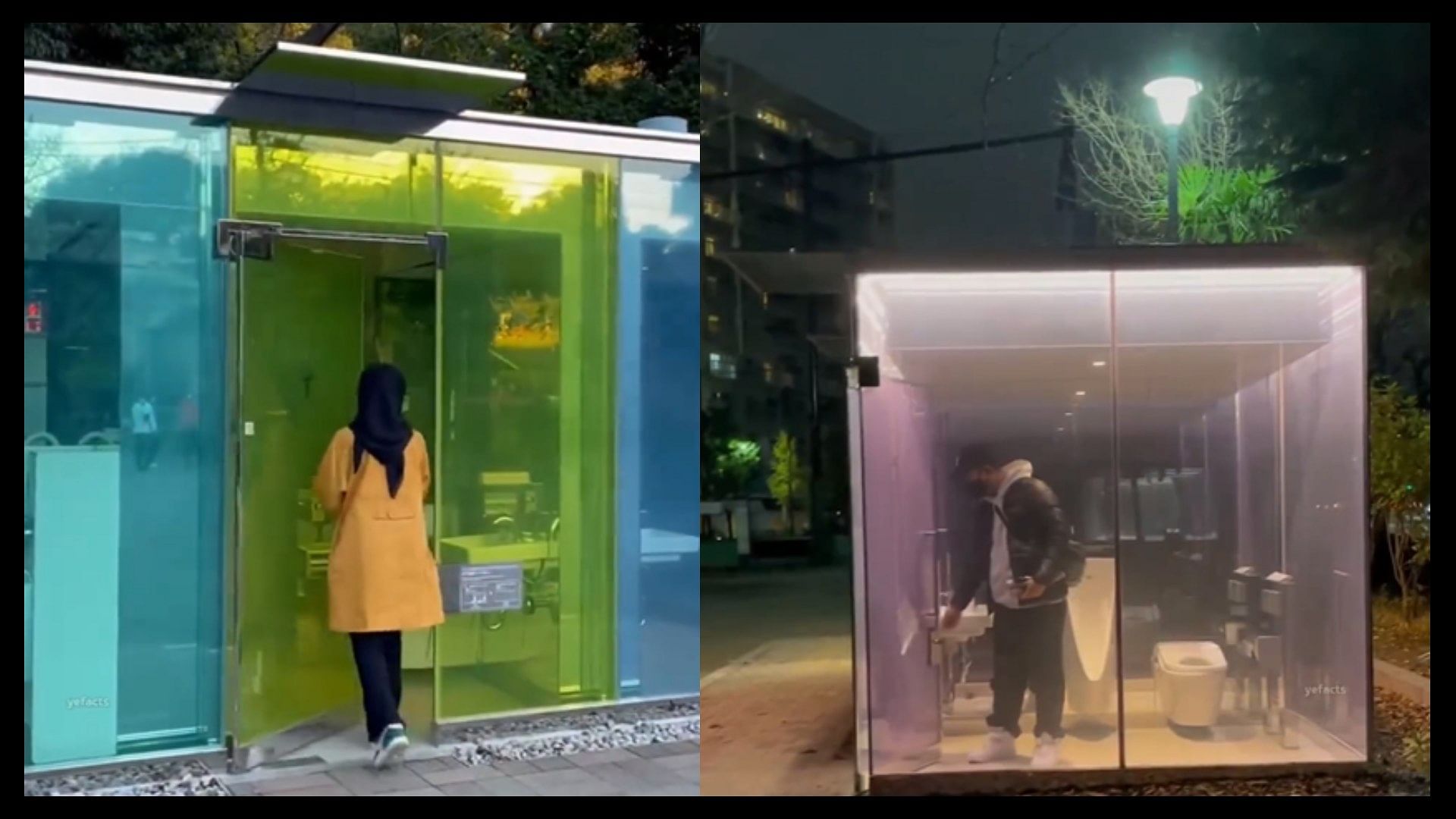 Transparent toilet unique technology of japan video viral on social media