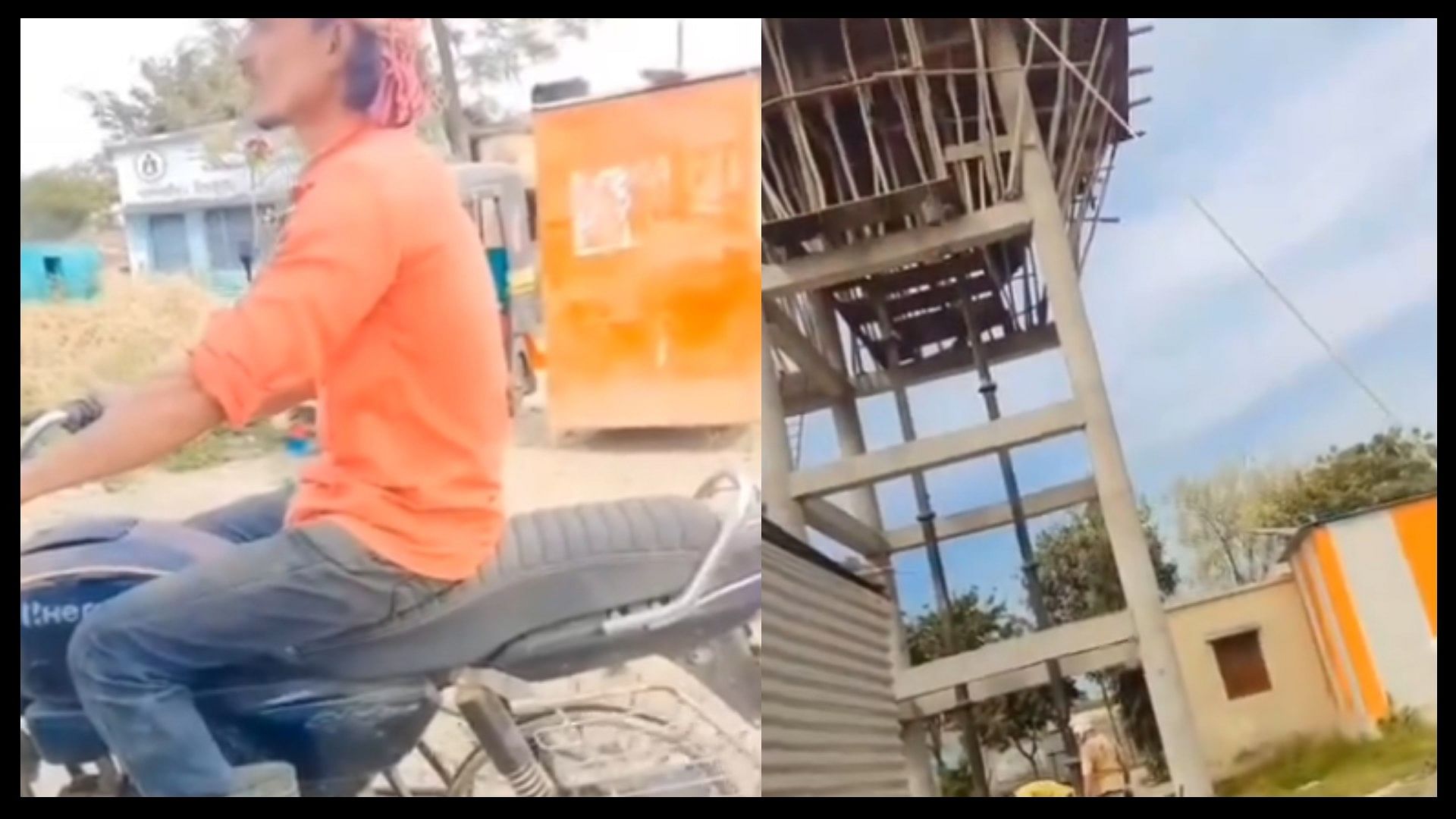 A man did making amazing use of bike video goes viral on social media