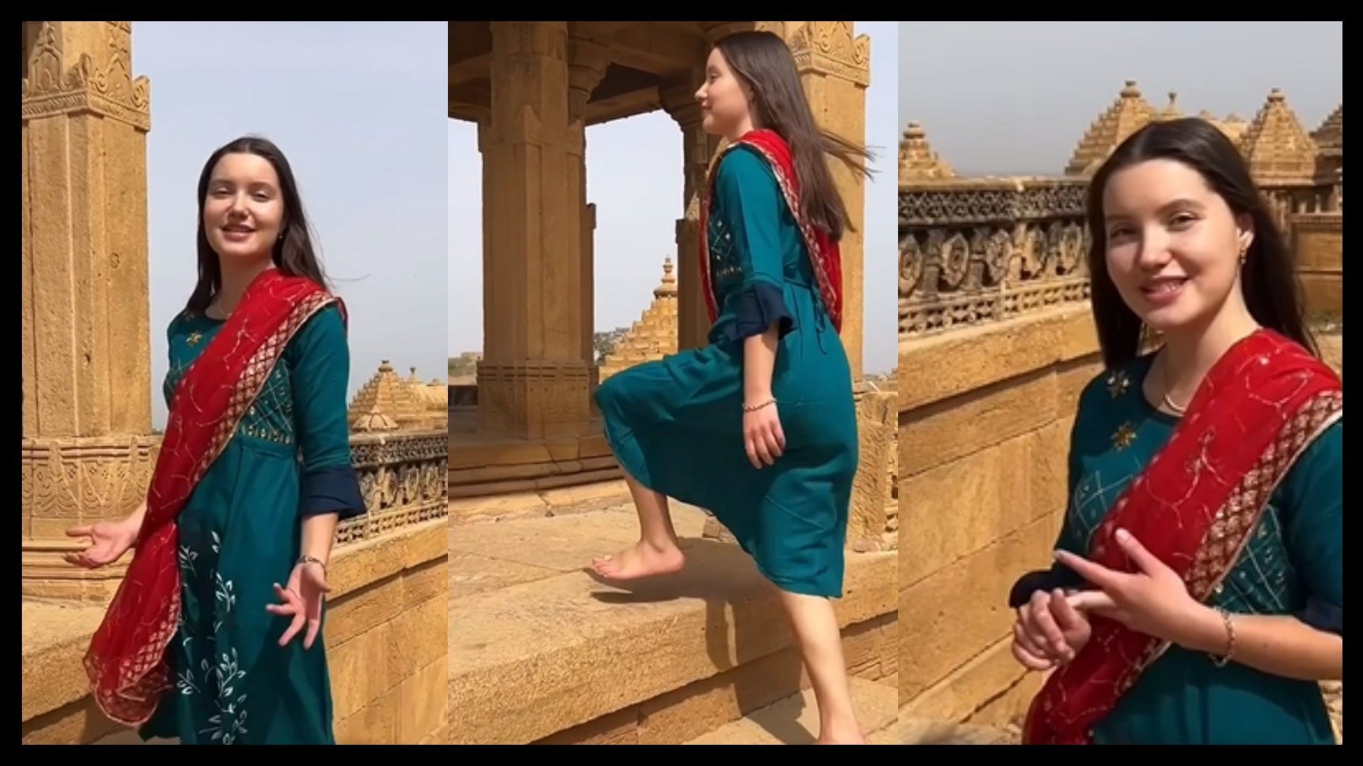 Heart touching video of foreign girl telling about Indian culture went viral on social media