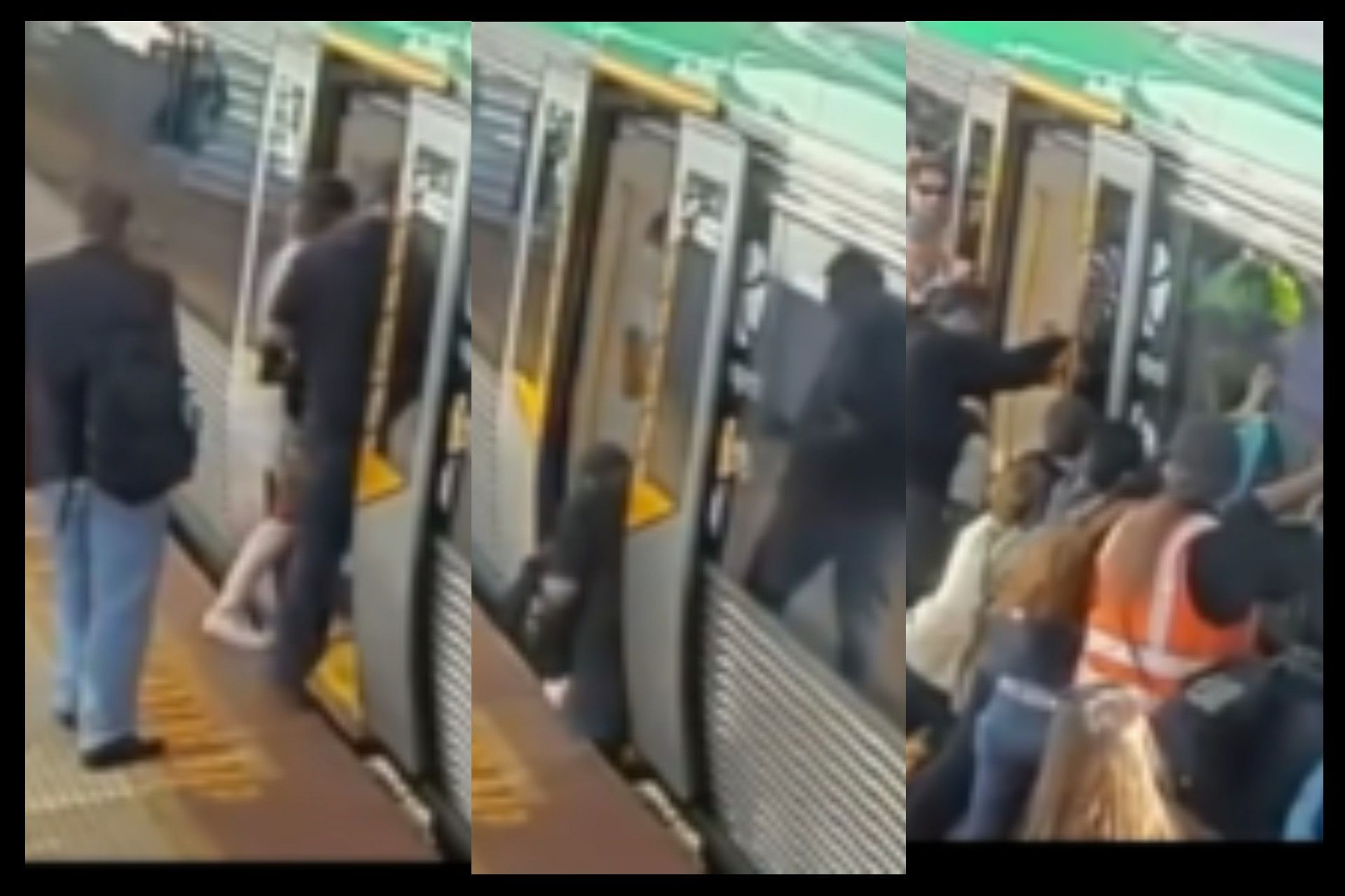 This is how people gave an example of unity when a young man leg got stuck in a train video goes viral