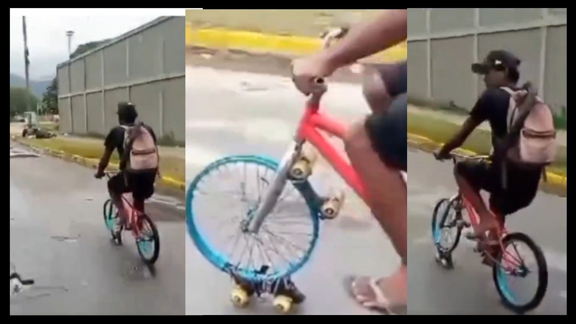 Jugaad Video bicycle without tire tube this guy brain you will be amazed to see his