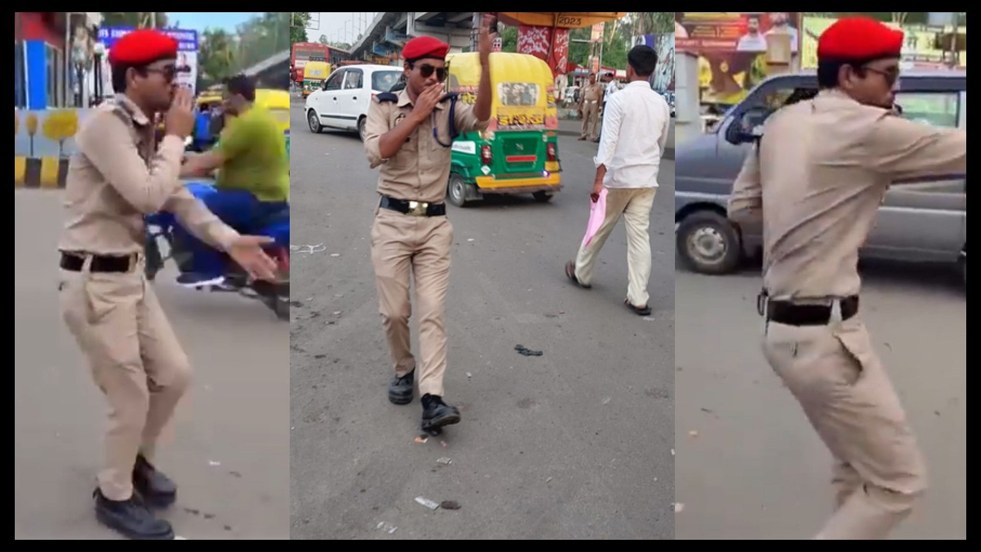 Style of homeguard engaged in traffic control in bareilly heart touching video viral on social media