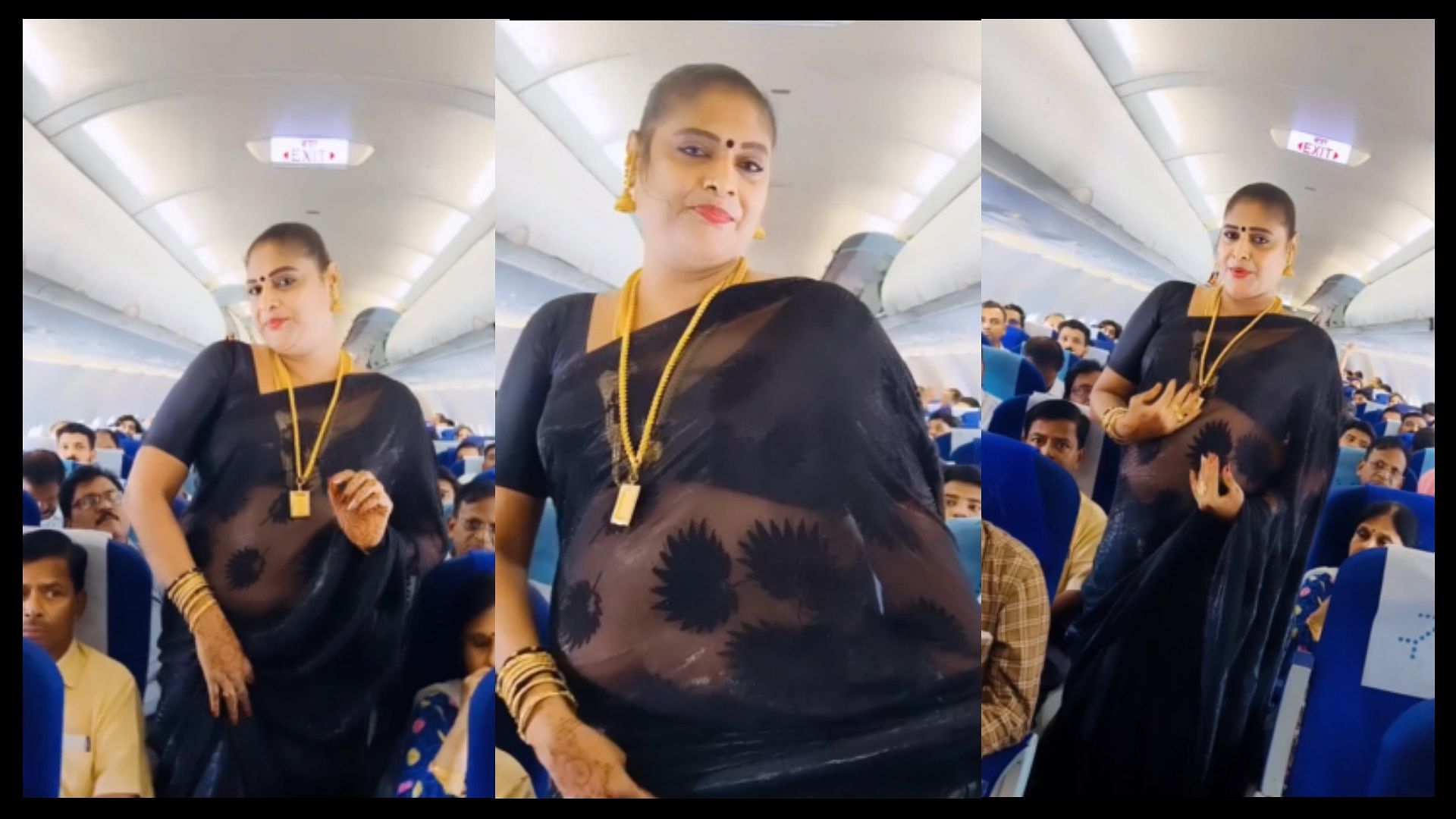 Woman made a reel while dancing in flight video goes viral on social media
