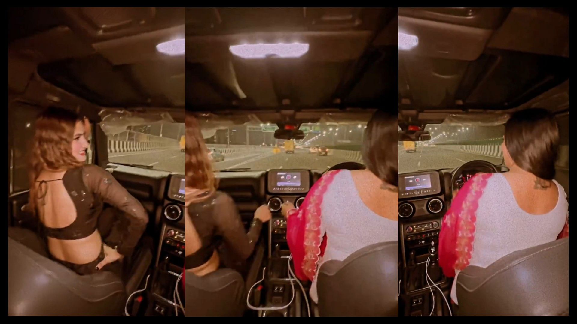 Women dancing while driving a car video went viral on social media