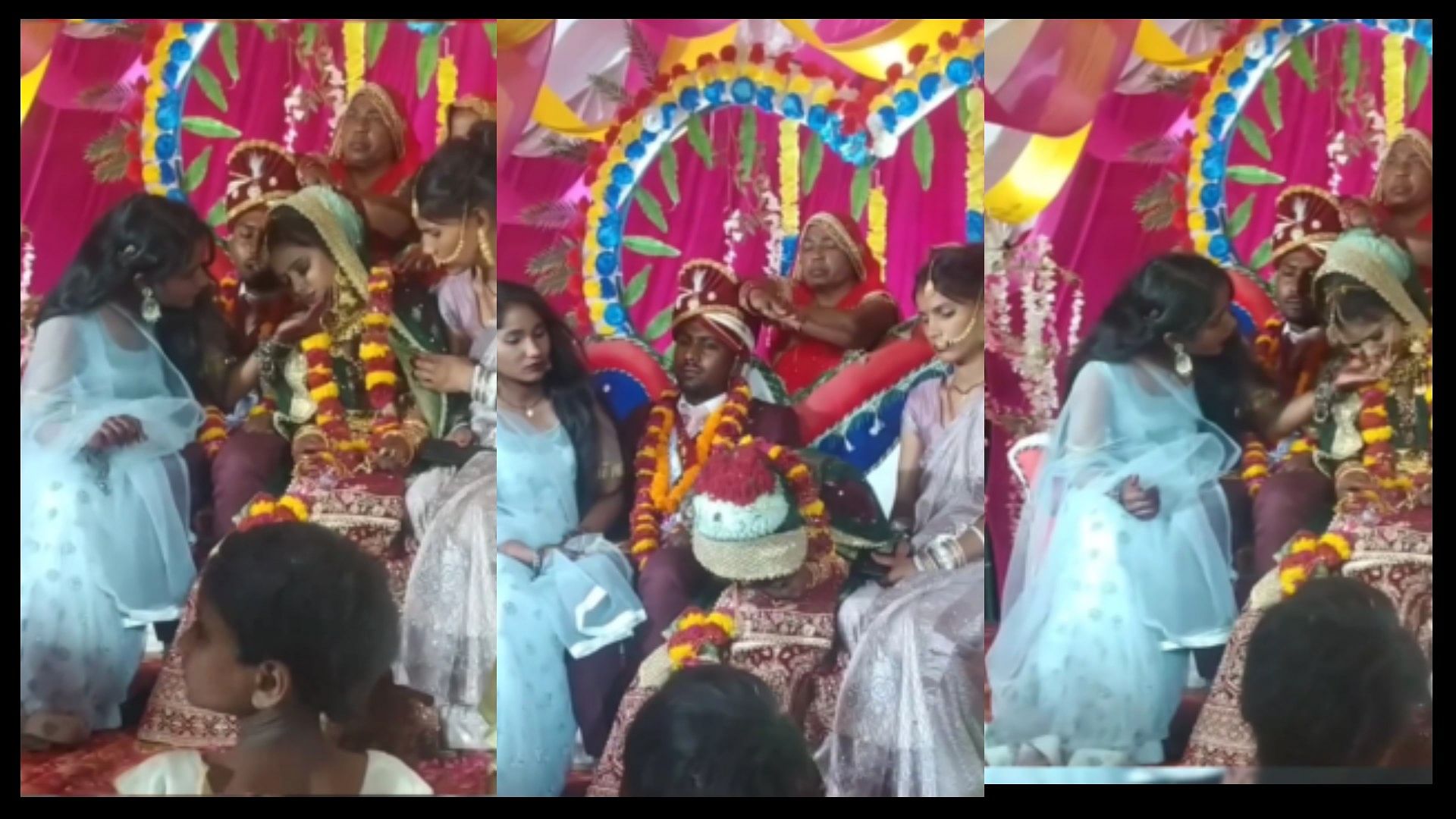 The bride started crying after seeing groom on the stage video goes viral