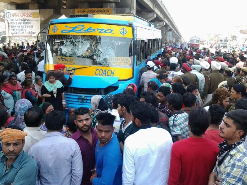 bus accident, libra bus accident, jalandhar accident, libra bus, jalandhar, punjab