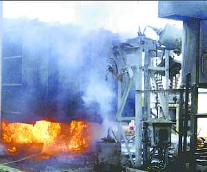 fire in power control room