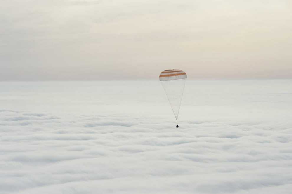 International Space Station's 'one year crew' returns to Earth