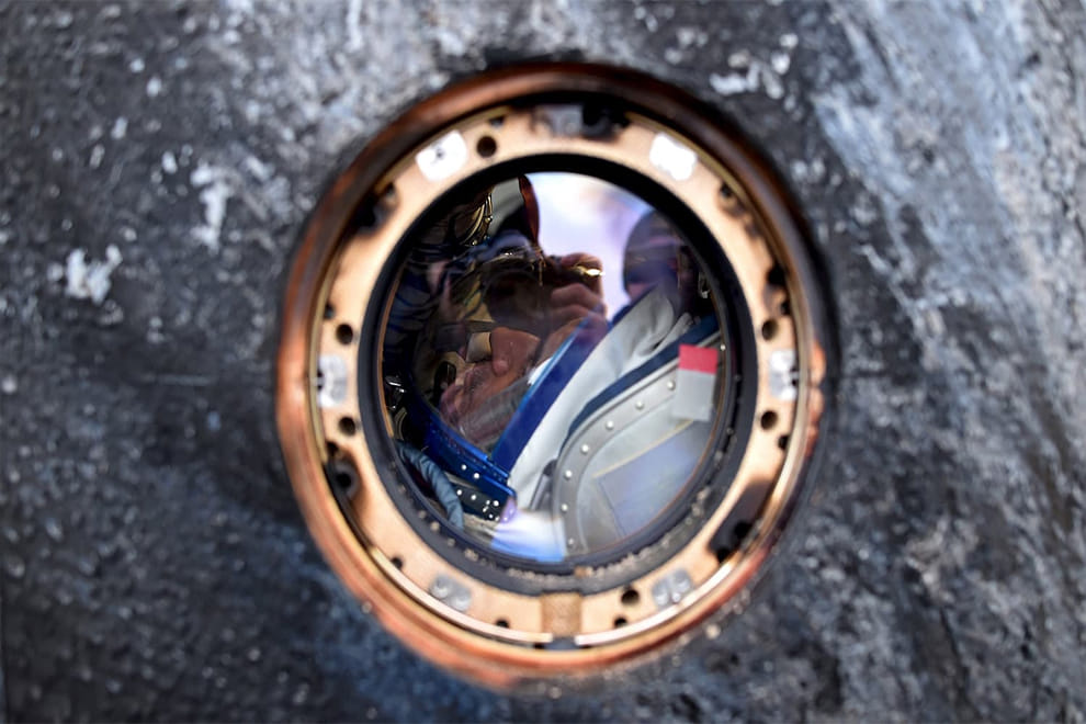 International Space Station's 'one year crew' returns to Earth