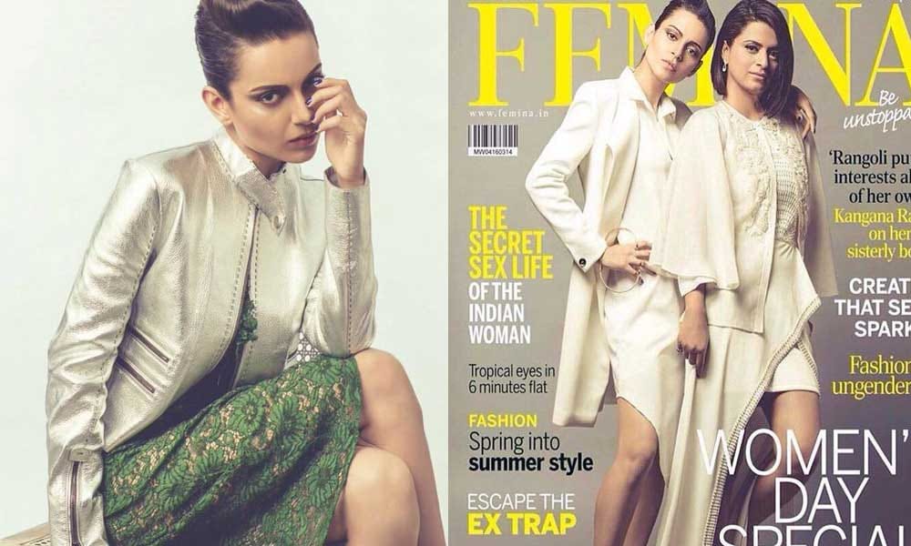 Kangana ranaut photoshoot for femina march 2016