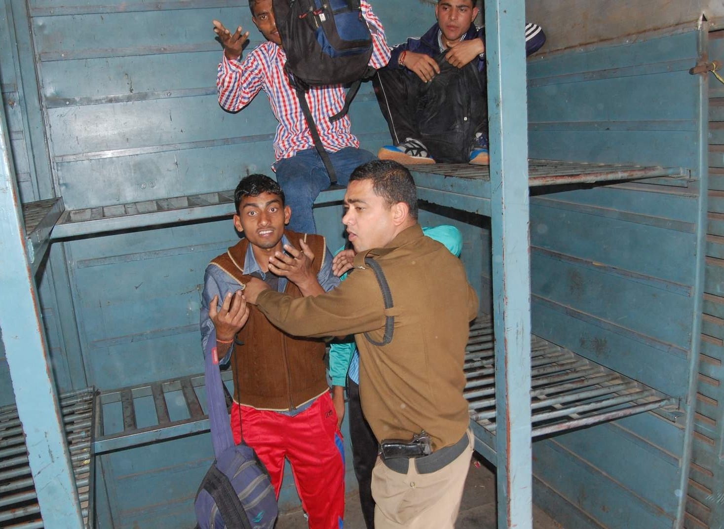 furor in train by army recruitment.