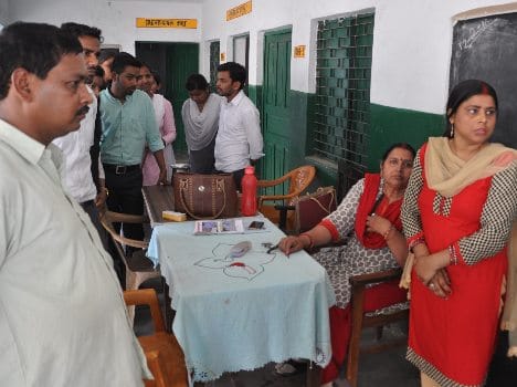 teachers forced students to clean the toilets.