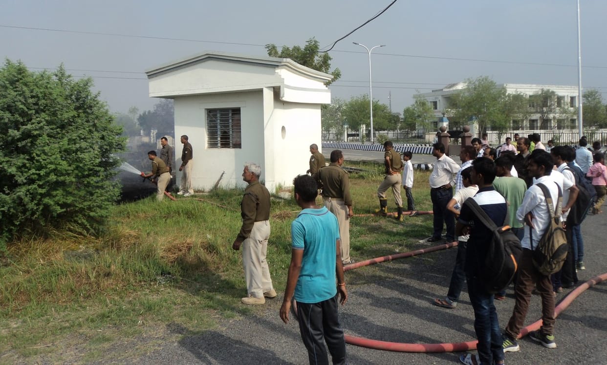 University campus fire in Jaunpur