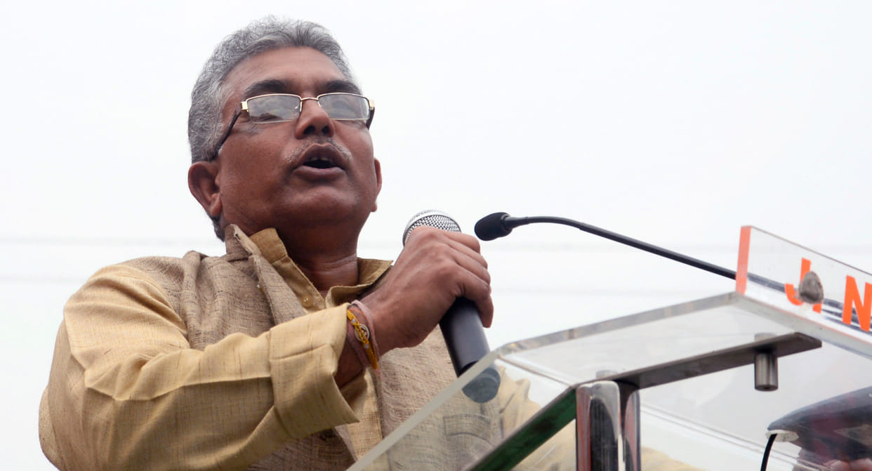 dilip ghosh said students will be beaten by shoes