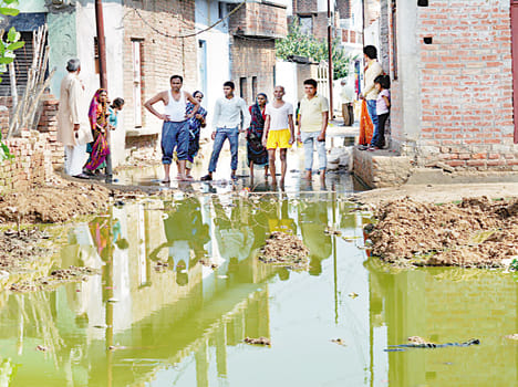 CC road full of water