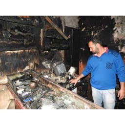 Fire, moblie shope, yamunanagar