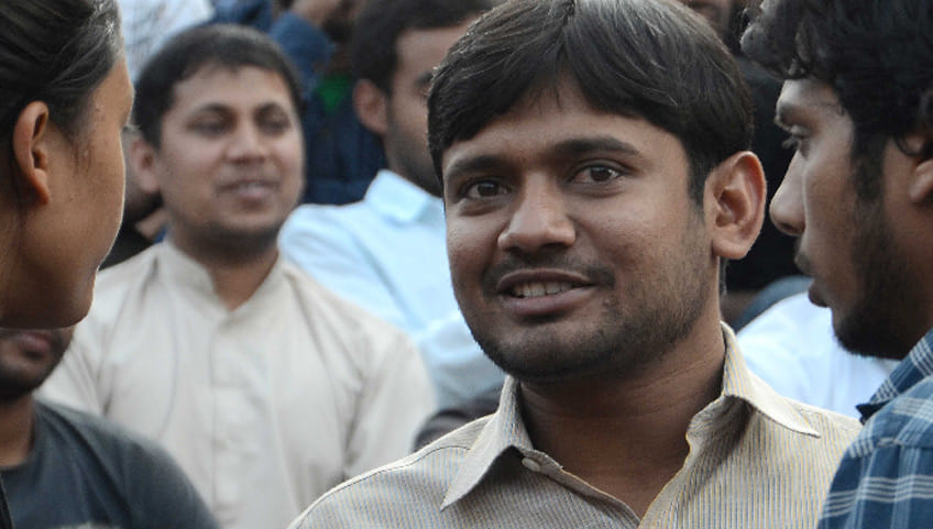 Kanhaiya innocence pamphlets distributing in bihar