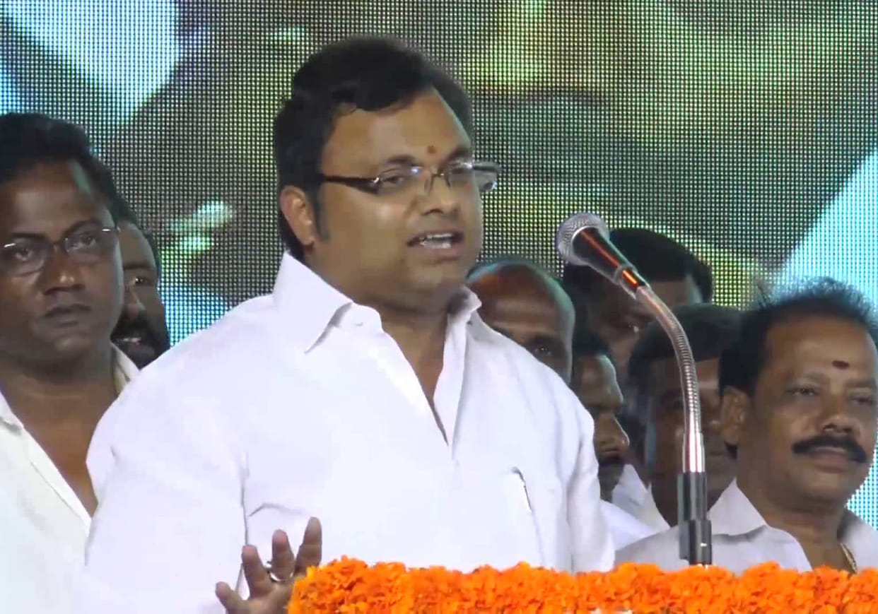 Karti Chidambaram returns from London