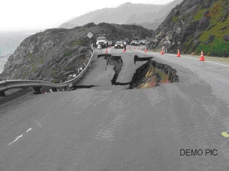 Fossil slide mountains caused land sliding 