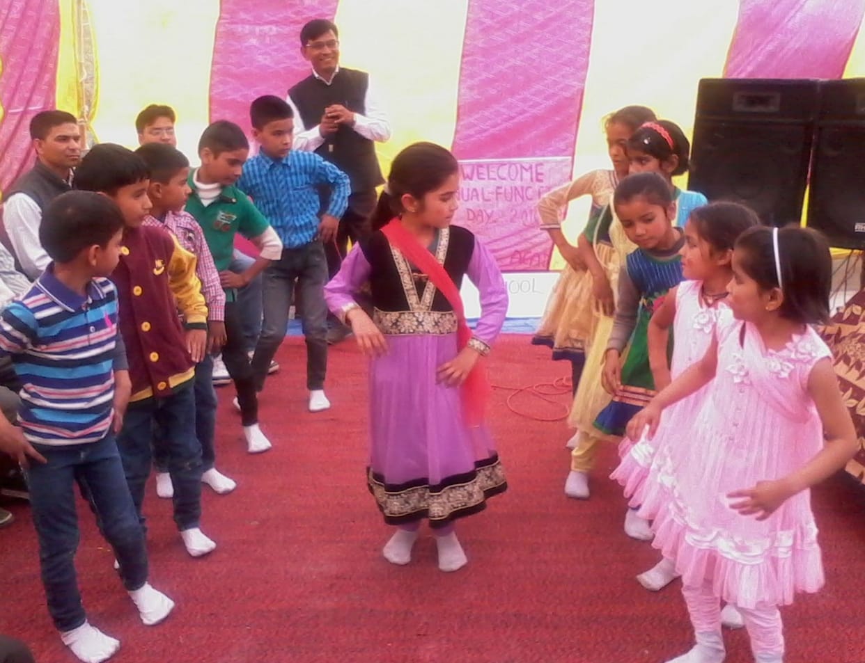 cultural program at annual function in school.