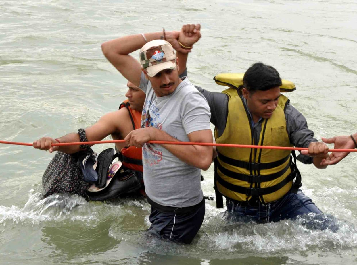 12 people out the island in the rescue.