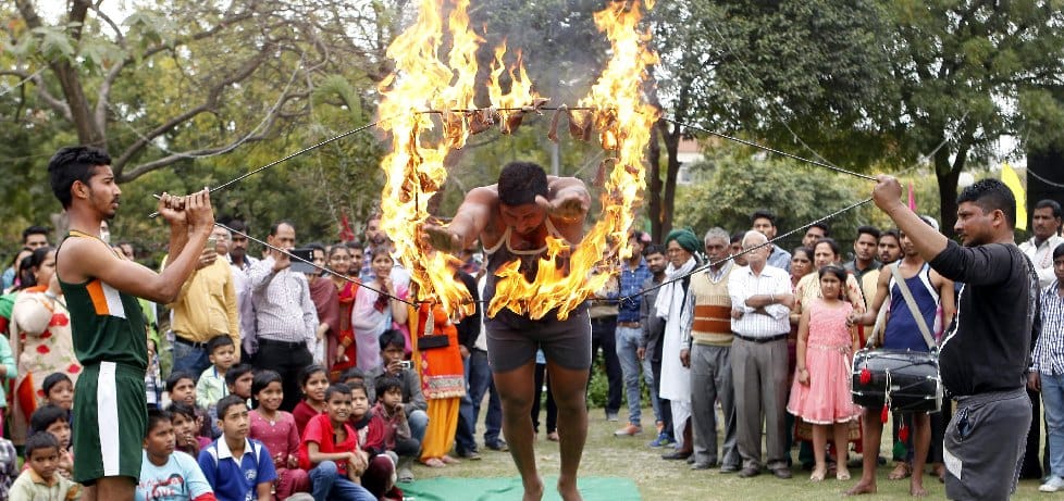 spring fest, ajab gajab stunts, gatka performance, panchkula news, festival news