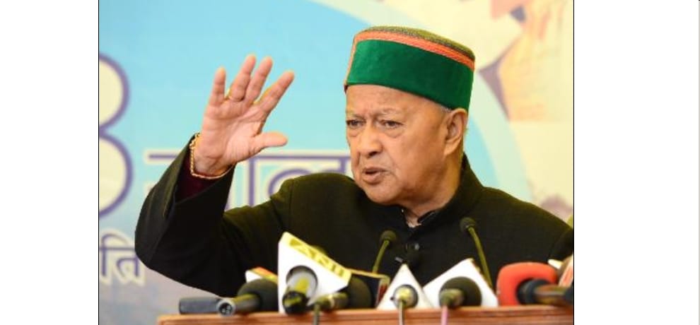 cm virbhadra singh on rohru visit today.