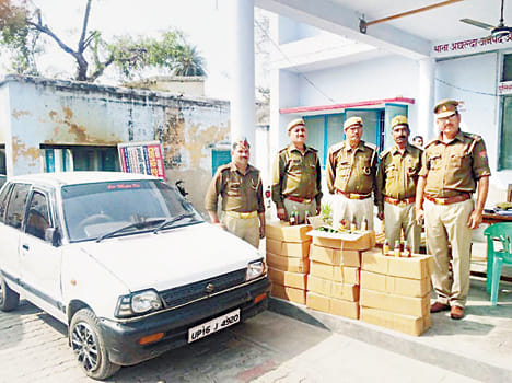 Police seized 14 boxes of wine Aclda