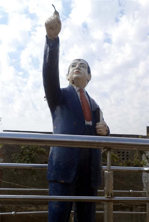 Ambedkar Statue broken in Sadabad