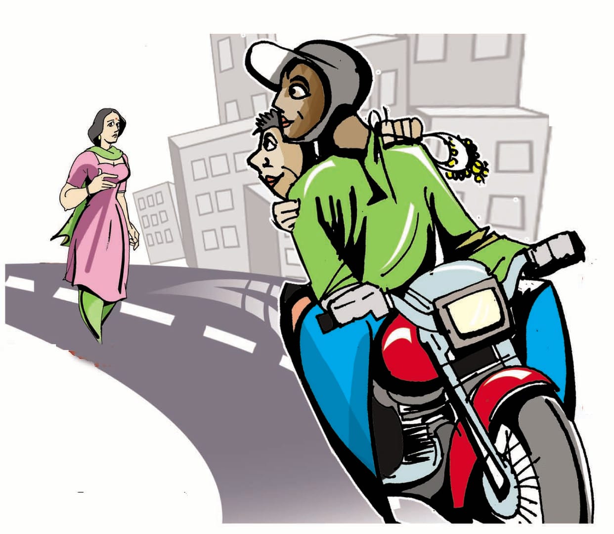 Bike riding miscreant absconded after robbing girl mobile