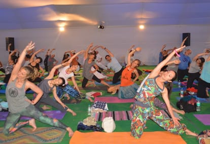 pm modi will interact with people in international yoga festival 2017