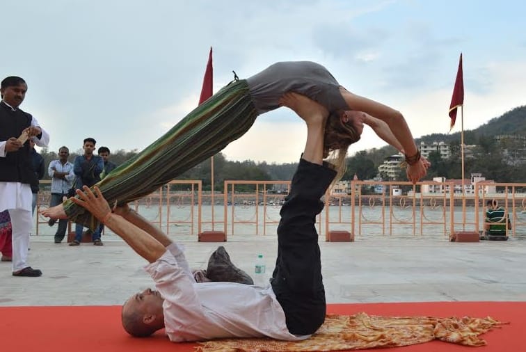 last day of international yoga festival in rishikesh.