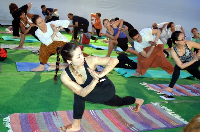  last day of international yoga festival in rishikesh.