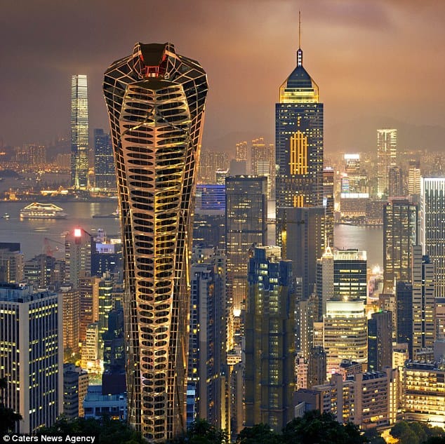 building in the shape of cobra designed